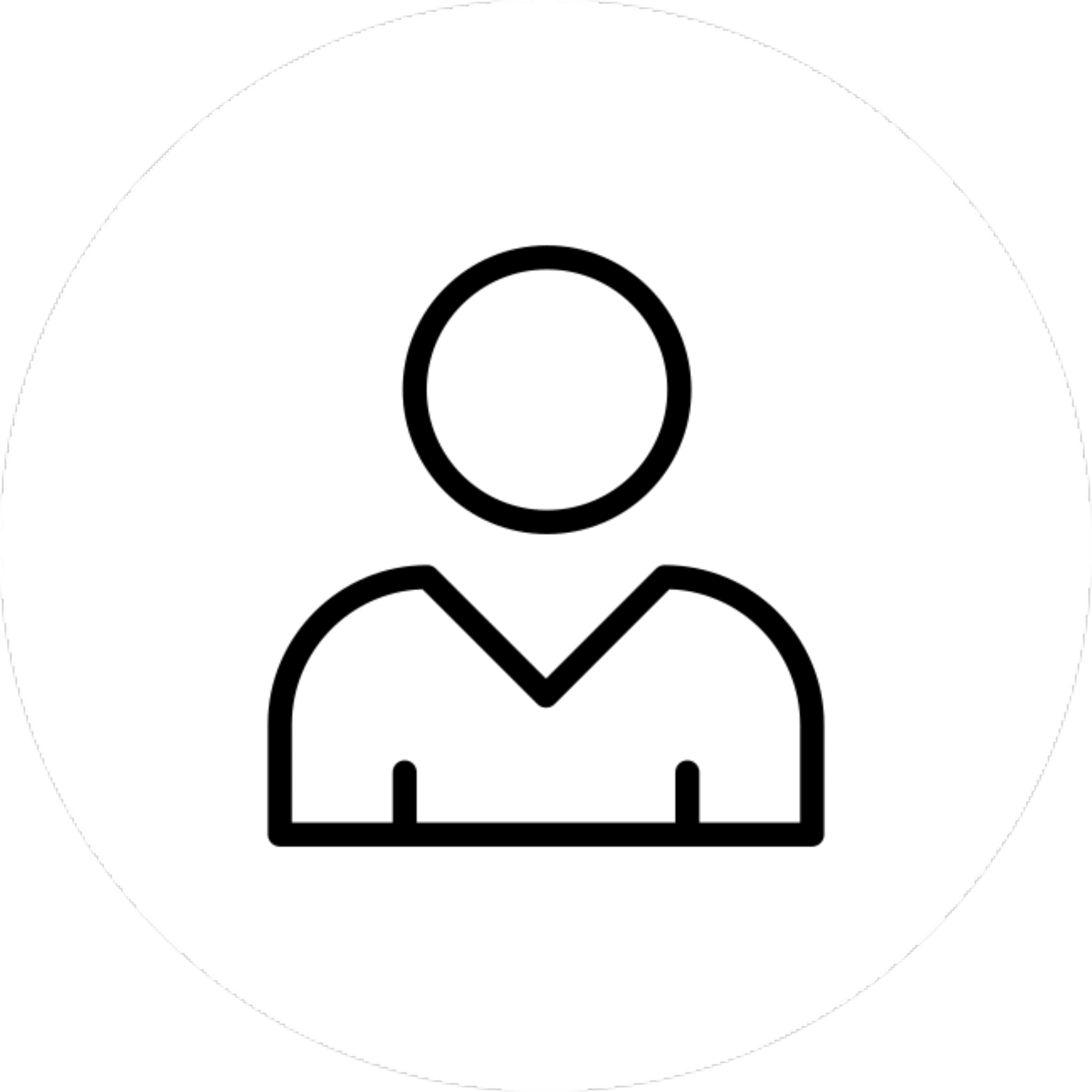 Person symbol in black and white