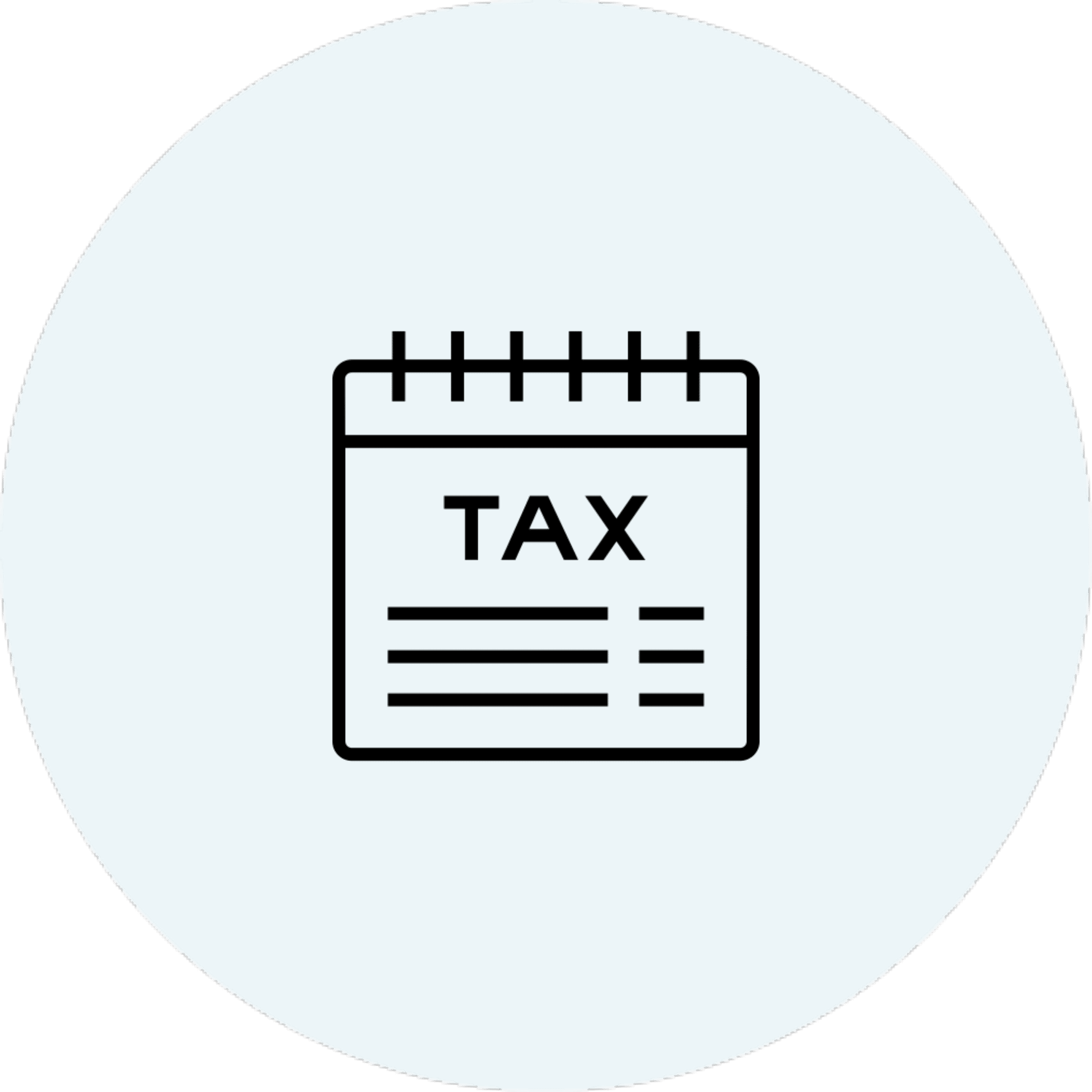 Tax schedule symbol on calendar