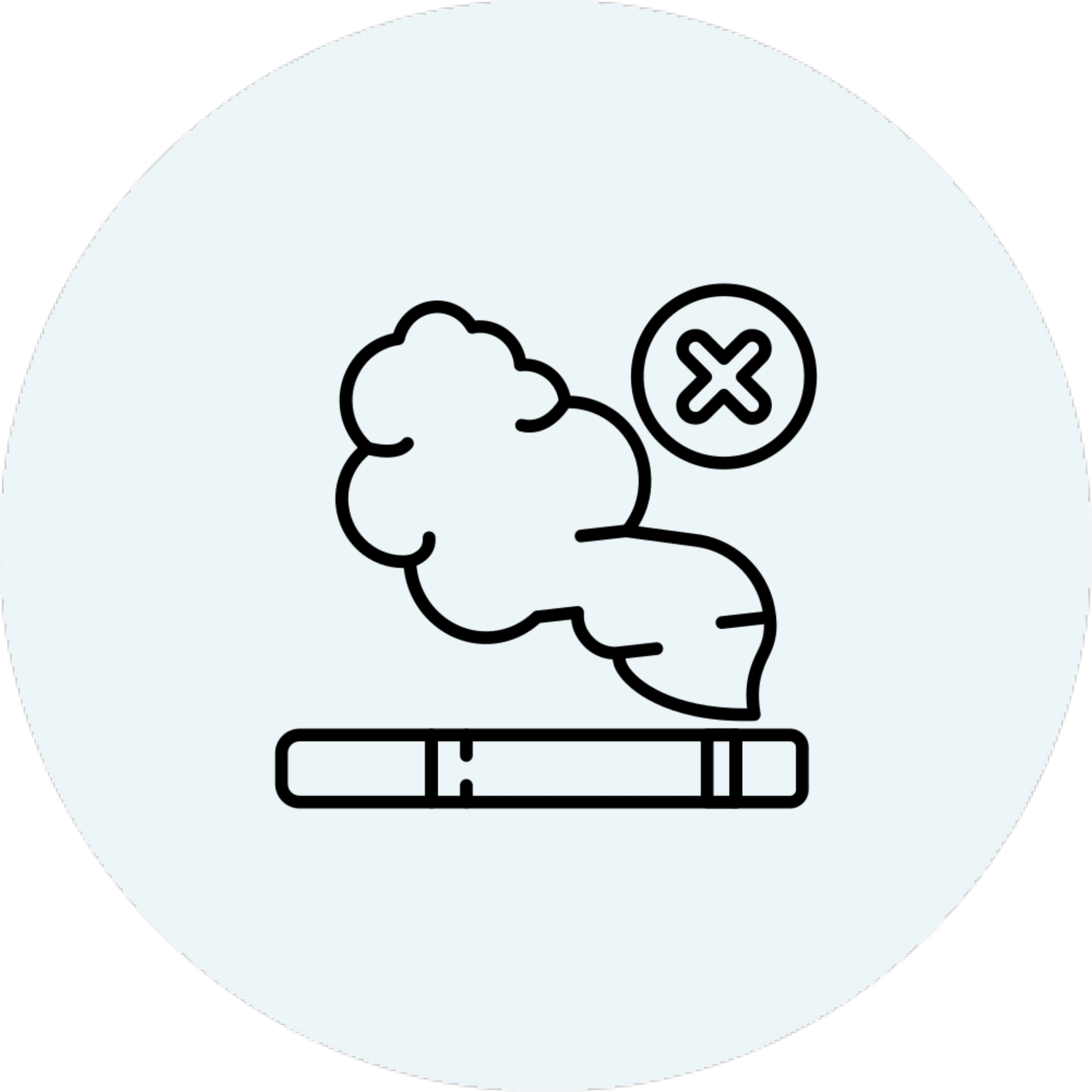 No smoking sign with cigarette